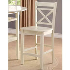 Simple Relax Set of 2 Wooden Counter Height Chairs
