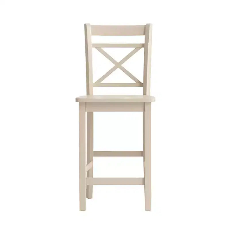 Simple Relax Set of 2 Wooden Counter Height Chairs