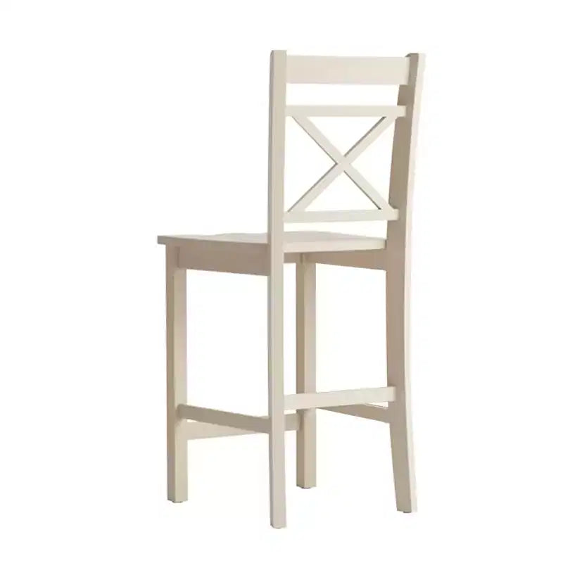 Simple Relax Set of 2 Wooden Counter Height Chairs