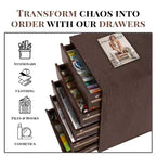 5-Drawer Office File Storage Cabinet, Smart Storage with Adjustable Dividers, Lockable Casters & Smooth Slides