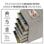 5-Drawer Office File Storage Cabinet, Smart Storage with Adjustable Dividers, Lockable Casters & Smooth Slides