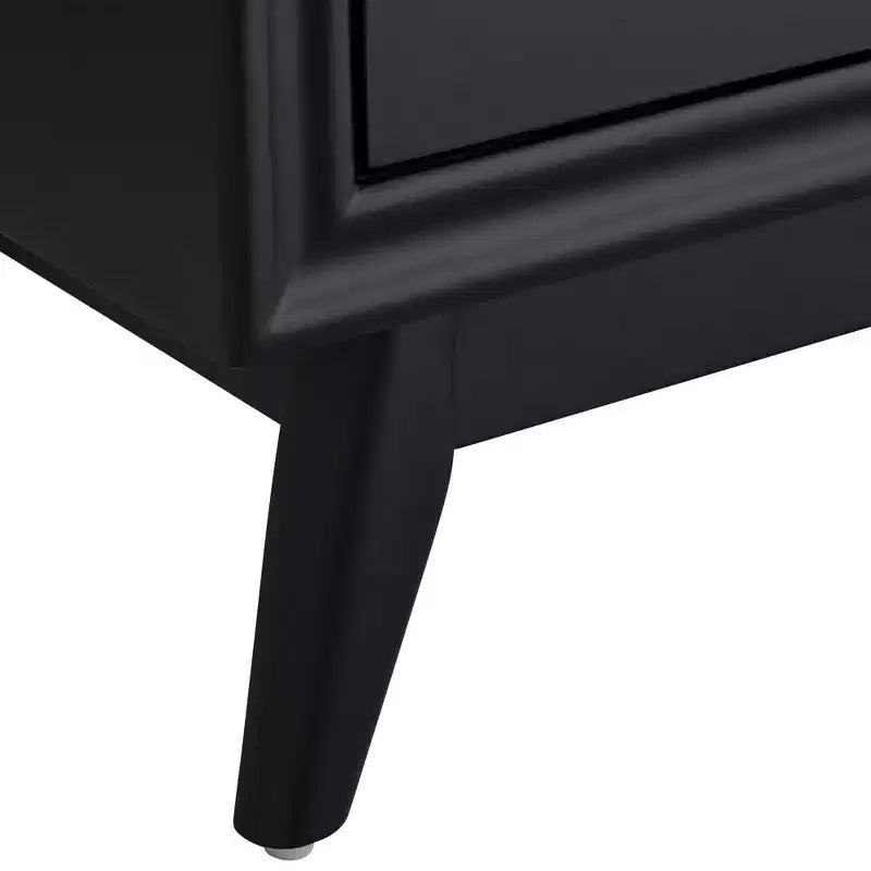 Commode d'appoint 3 tiroirs noire Crestview Collection Oslo 32W