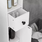 Kleankin Open Shelves Bathroom Storage Cabinet, Door Cabinets, Toilet Paper Cabinet