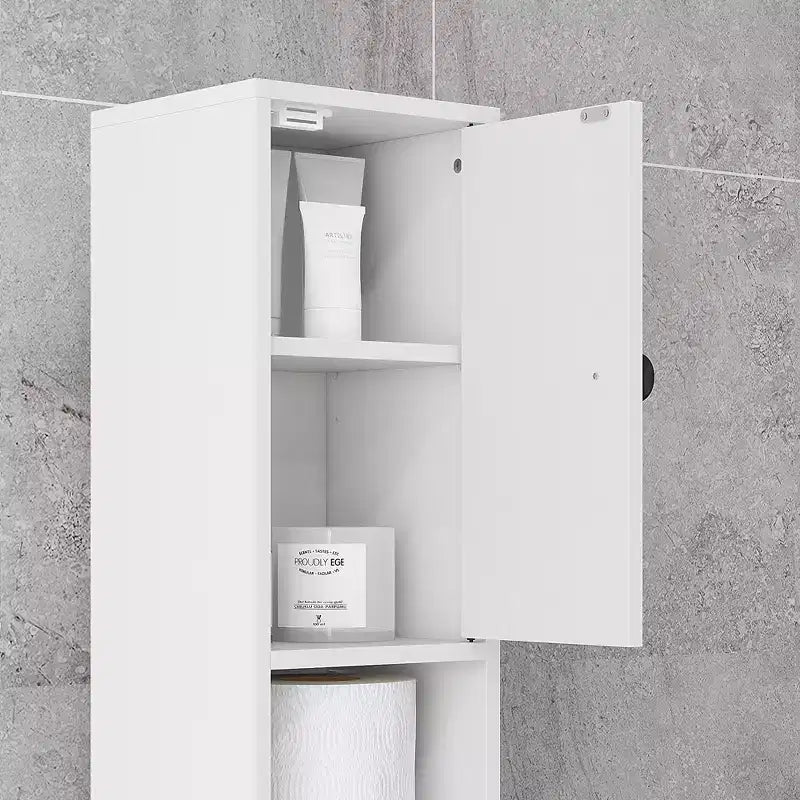 Kleankin Open Shelves Bathroom Storage Cabinet, Door Cabinets, Toilet Paper Cabinet