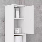 Kleankin Open Shelves Bathroom Storage Cabinet, Door Cabinets, Toilet Paper Cabinet