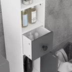 Kleankin Open Shelves Bathroom Storage Cabinet, Door Cabinets, Toilet Paper Cabinet