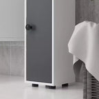 Kleankin Open Shelves Bathroom Storage Cabinet, Door Cabinets, Toilet Paper Cabinet