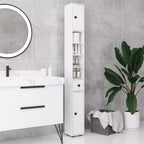 Kleankin Open Shelves Bathroom Storage Cabinet, Door Cabinets, Toilet Paper Cabinet
