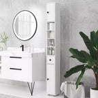 Kleankin Open Shelves Bathroom Storage Cabinet, Door Cabinets, Toilet Paper Cabinet
