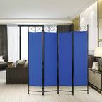 FDW Paravents 4 Panneaux 1,7 m Paravent Pliant Autonome Cloison de Séparation Intimité avec Tissu et Cadre Métallique pour Bureau à Domicile Chambre