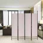 FDW Paravents 4 Panneaux 1,7 m Paravent Pliant Autonome Cloison de Séparation Intimité avec Tissu et Cadre Métallique pour Bureau à Domicile Chambre
