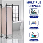 FDW Paravents 4 Panneaux 1,7 m Paravent Pliant Autonome Cloison de Séparation Intimité avec Tissu et Cadre Métallique pour Bureau à Domicile Chambre