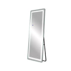 Miroir LED autoportant : Pleine longueur, sans cadre, aluminium, 160x40x2cm