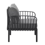 Christopher Knight Home Leah 4 Seater Outdoor Plastic and Glass Conversation Sets with Cushions