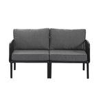 Christopher Knight Home Leah 4 Seater Outdoor Plastic and Glass Conversation Sets with Cushions