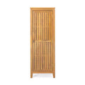 GDFStudio Grella Acacia Wood Storage Cabinet with 3 Shelves, Teak