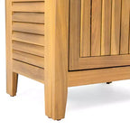 GDFStudio Grella Acacia Wood Storage Cabinet with 3 Shelves, Teak