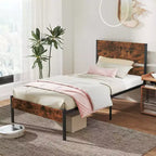 Costway Twin/Full/Queen/King Size Bed Frame with Wooden Headboard Under-Bed Storage No Box Spring Needed