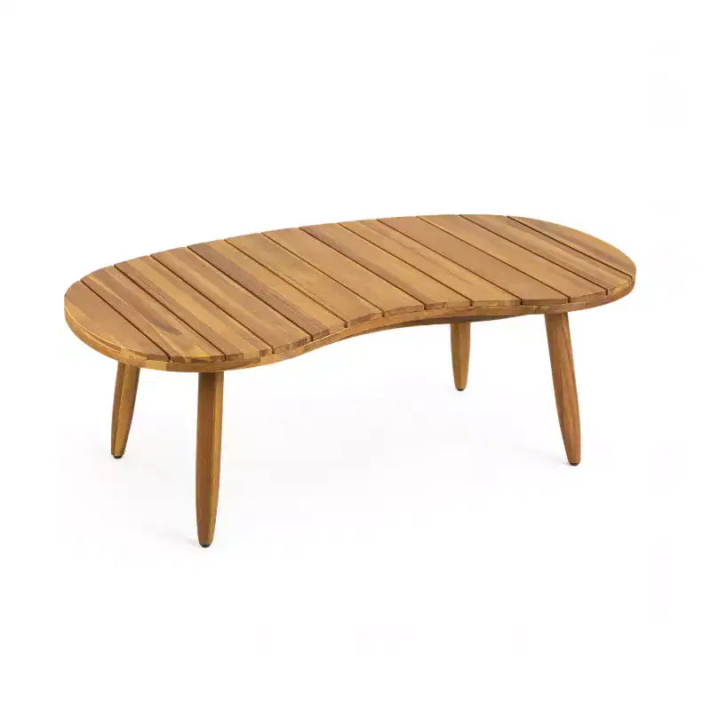 Christopher Knight Home Abell 4 Pieces Outdoor Woven Rope Acacia Wood Upholstered Seating Set