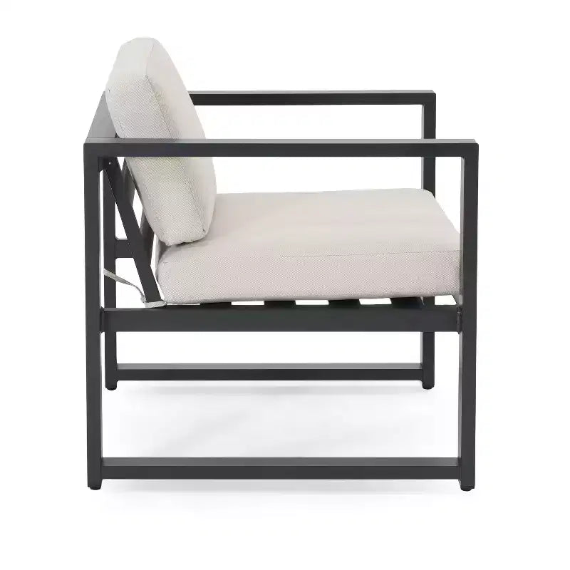 Christopher Knight Home Thorne Outdoor Modern Aluminum 4 Seater Chat Set