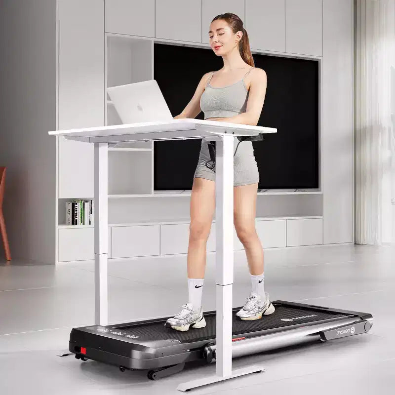 DeerRun Z10 Pro Smart 0.6-3.8 MPH 2 in 1 Foldable Treadmill 12% Auto Incline Walking Pad