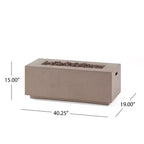 GDFStudio Lucerne Outdoor Wicker 4 Seater Chat Set with Fire Pit