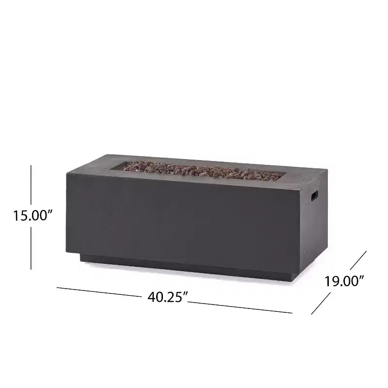 GDFStudio Lucerne Outdoor Wicker 4 Seater Chat Set with Fire Pit