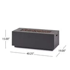 GDFStudio Lucerne Outdoor Wicker 4 Seater Chat Set with Fire Pit