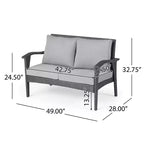 GDFStudio Houlihan Outdoor Wicker 4 Seater Chat Set with Fire Pit
