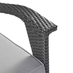 GDFStudio Houlihan Outdoor Wicker 4 Seater Chat Set with Fire Pit