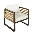 Whisen Outdoor Furniture sofa for 5 Person Conversation Set, Garden Sofa Set With Removable Cushion