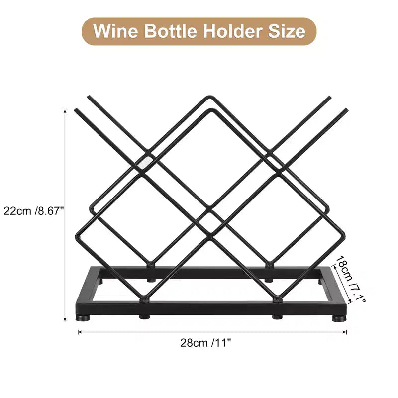 Égouttoir à vin autoportant de comptoir à motif géométrique, peu encombrant, de la marque Unique Bargains