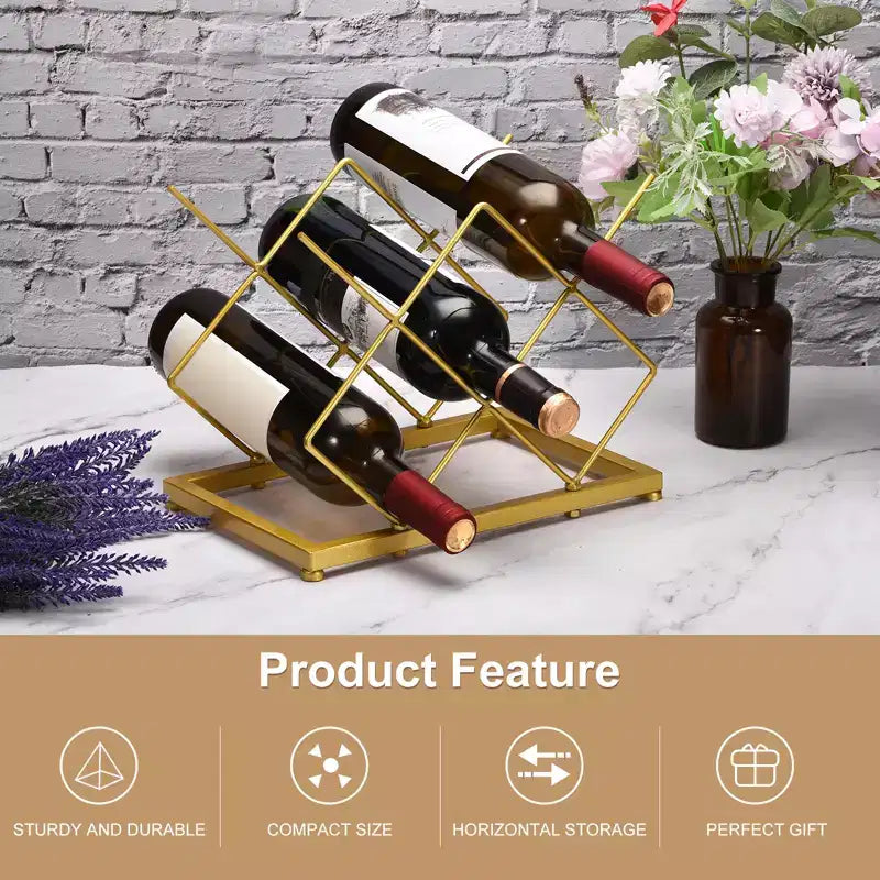 Égouttoir à vin autoportant de comptoir à motif géométrique, peu encombrant, de la marque Unique Bargains