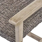 Christopher Knight Home Augusta Ensemble de 5 pièces pour extérieur en bois d'acacia et osier avec fauteuils de club et foyer