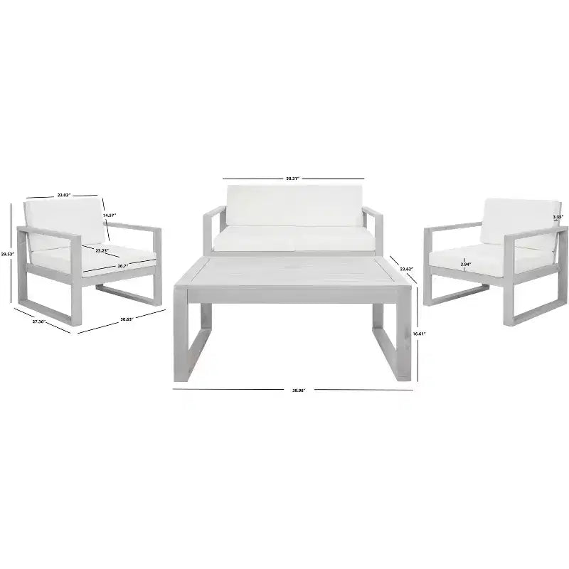 Emiko 4 Piece Living Set - Indoor/Outdoor - PAT7312 - Safavieh
