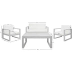 Emiko 4 Piece Living Set - Indoor/Outdoor - PAT7312 - Safavieh