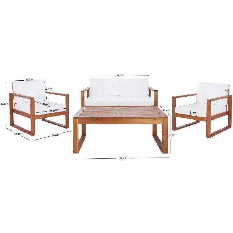 Emiko 4 Piece Living Set - Indoor/Outdoor - PAT7312 - Safavieh