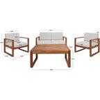 Emiko 4 Piece Living Set - Indoor/Outdoor - PAT7312 - Safavieh