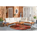 Lansen 4 Piece Corner Living Set - Indoor/Outdoor - PAT7055 - Safavieh