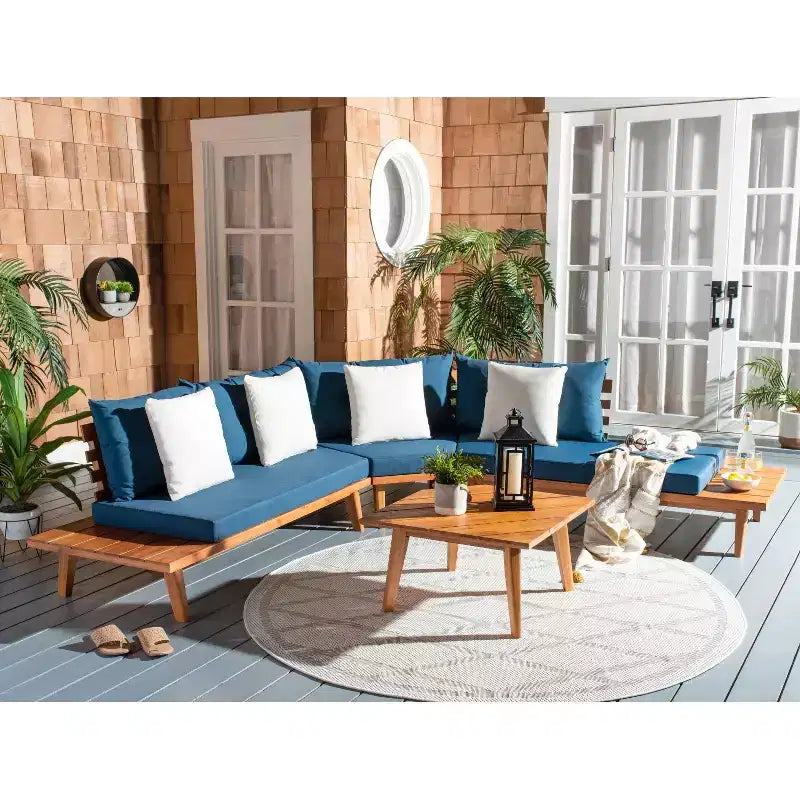 Lansen 4 Piece Corner Living Set - Indoor/Outdoor - PAT7055 - Safavieh