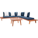 Lansen 4 Piece Corner Living Set - Indoor/Outdoor - PAT7055 - Safavieh