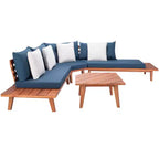 Lansen 4 Piece Corner Living Set - Indoor/Outdoor - PAT7055 - Safavieh