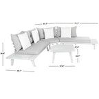 Lansen 4 Piece Corner Living Set - Indoor/Outdoor - PAT7055 - Safavieh