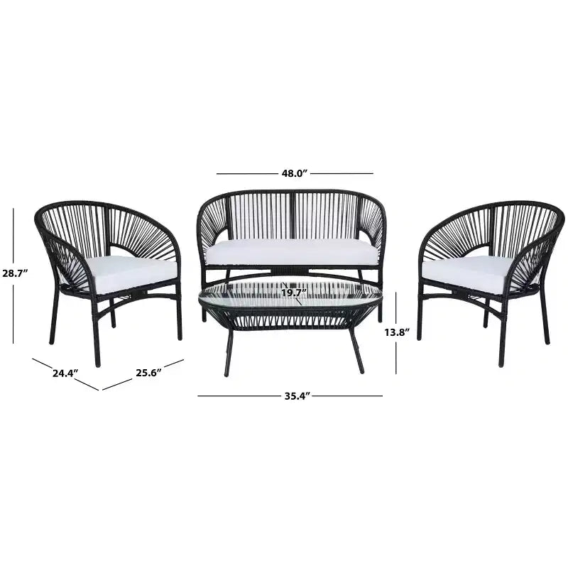 Werner 4 Piece Living Sets - Indoor/Outdoor - PAT7522 - Safavieh