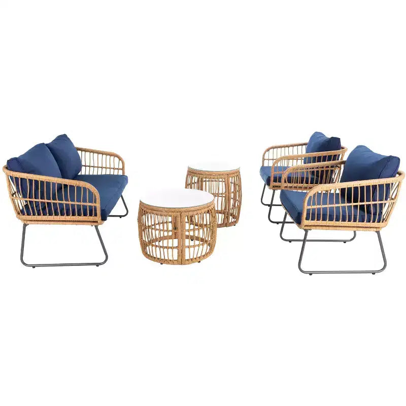 Venta 5 Piece Living Set - Indoor/Outdoor - PAT9007 - Safavieh