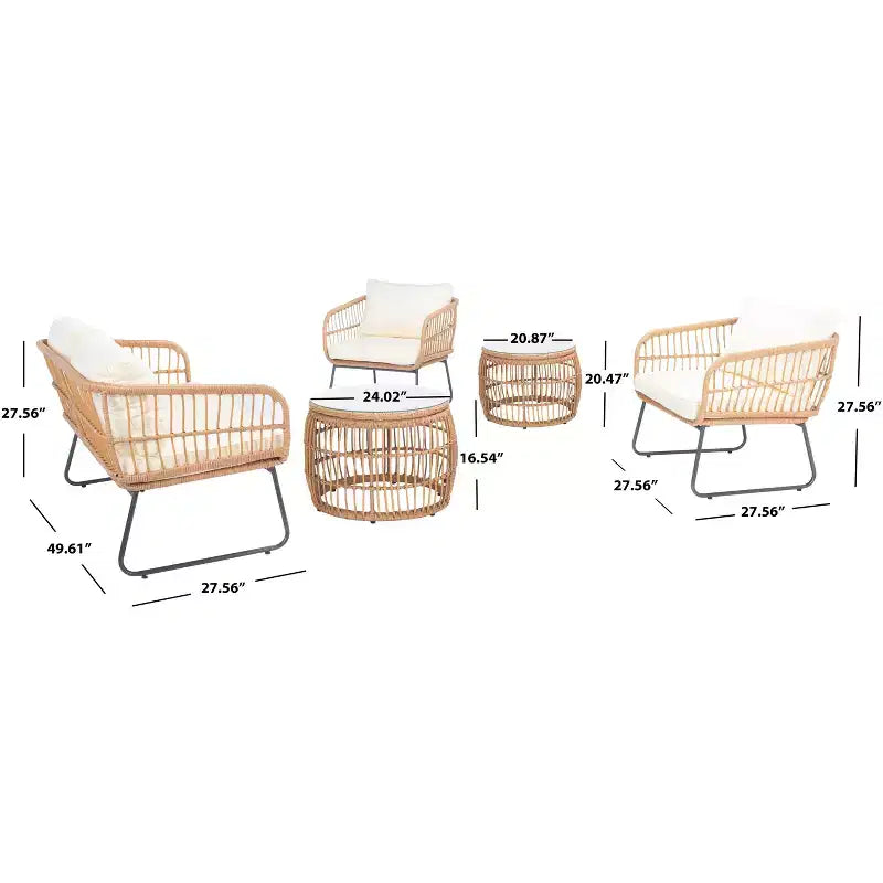 Venta 5 Piece Living Set - Indoor/Outdoor - PAT9007 - Safavieh
