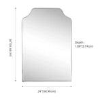JONATHAN Y Lindie Scalloped-Top Metal Framed Wall Mounted Mirror