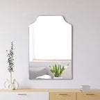 JONATHAN Y Lindie Scalloped-Top Metal Framed Wall Mounted Mirror