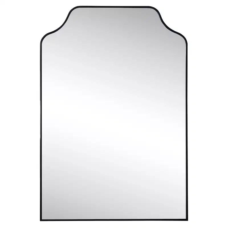 JONATHAN Y Lindie Scalloped-Top Metal Framed Wall Mounted Mirror