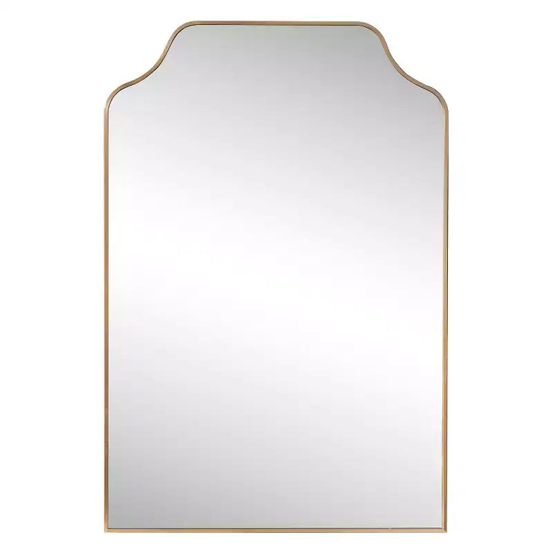 JONATHAN Y Lindie Scalloped-Top Metal Framed Wall Mounted Mirror